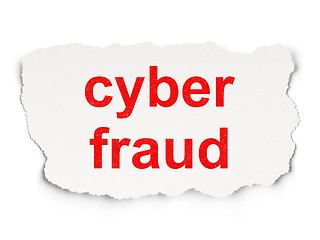 Image showing Security concept: Cyber Fraud on Paper background