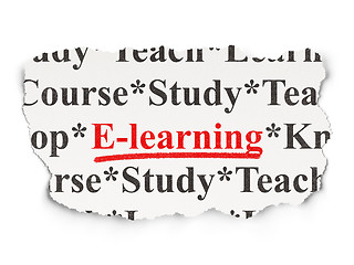 Image showing Education concept: E-learning on Paper background