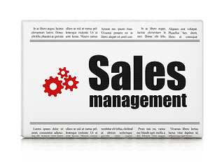 Image showing Advertising news concept: newspaper with Sales Management and Ge