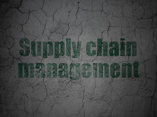 Image showing Advertising concept: Supply Chain Management on grunge wall back