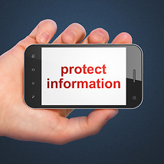 Image showing Privacy concept: Protect Information on smartphone