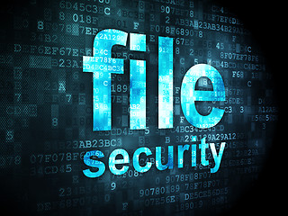 Image showing Privacy concept: File Security on digital background