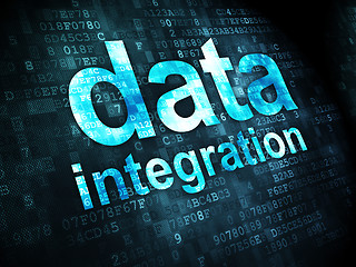 Image showing Information concept: Data Integration on digital background