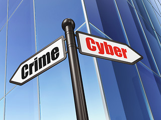 Image showing Security concept: Cyber Crime on Building background