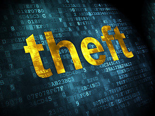 Image showing Privacy concept: Theft on digital background