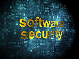 Image showing Privacy concept: Software Security on digital background