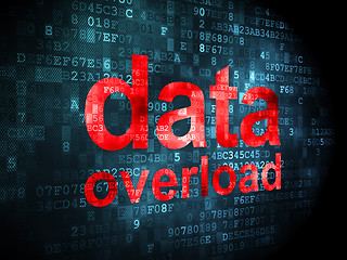 Image showing Data concept: Data Overload on digital background