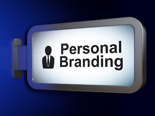 Image showing Advertising concept: Personal Branding and Business Man on billb