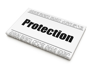 Image showing Protection news concept: newspaper headline Protection