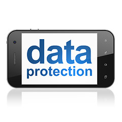 Image showing Safety concept: Data Protection on smartphone
