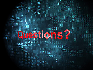 Image showing Education concept: Questions? on digital background