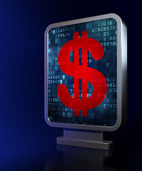 Image showing Currency concept: Dollar on billboard background