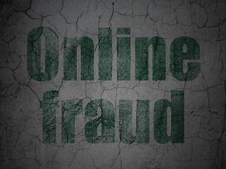 Image showing Protection concept: Online Fraud on grunge wall background