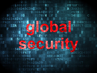 Image showing Security concept: Global Security on digital background