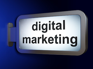 Image showing Marketing concept: Digital Marketing on billboard background