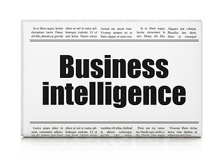 Image showing Finance news concept: newspaper headline Business Intelligence