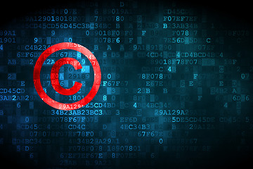 Image showing Law concept: Copyright on digital background