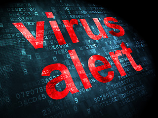 Image showing Safety concept: Virus Alert on digital background