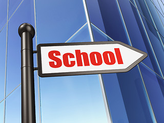 Image showing Education concept: School on Building background