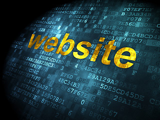 Image showing SEO web development concept: Website on digital background