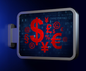 Image showing Business concept: Finance Symbol on billboard background