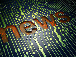 Image showing News concept: News on circuit board background