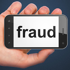 Image showing Safety concept: Fraud on smartphone