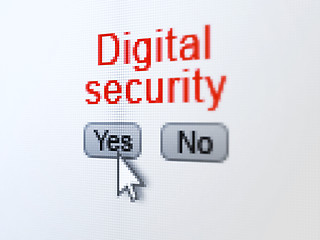 Image showing Privacy concept: Digital Security on digital computer screen