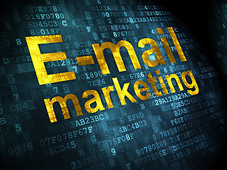 Image showing Marketing concept: E-mail Marketing on digital background