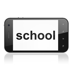 Image showing Education concept: School on smartphone