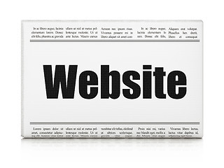 Image showing Web development news concept: newspaper headline Website