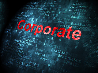 Image showing Finance concept: Corporate on digital background