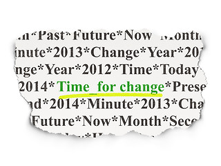 Image showing Time concept: Time for Change on Paper background