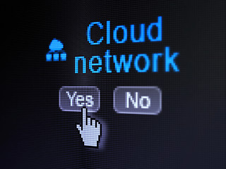 Image showing Cloud computing concept: Cloud Network icon and Cloud Network on