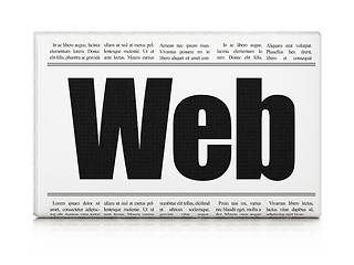 Image showing Web development news concept: newspaper headline Web