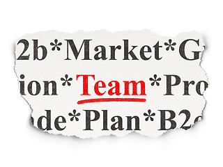Image showing Business concept: Team on Paper background