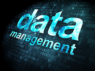 Image showing Data concept: Data Management on digital background