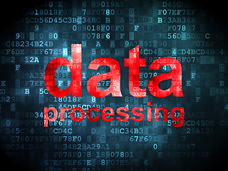 Image showing Data concept: Data Processing on digital background