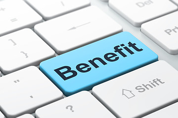 Image showing Business concept: Benefit on computer keyboard background