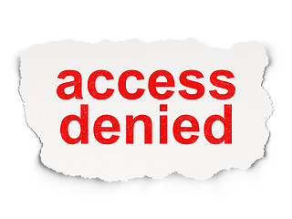 Image showing Protection concept: Access Denied on Paper background