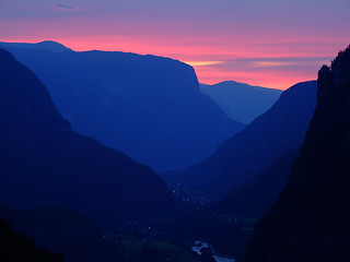 Image showing Sunset in Norway