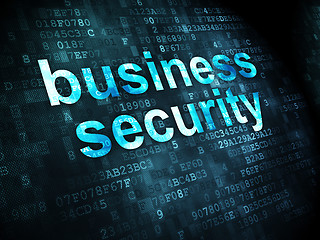 Image showing Privacy concept: Business Security on digital background