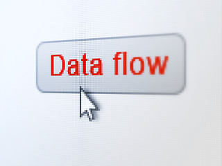 Image showing Data concept: Data Flow on digital button background