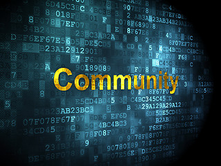 Image showing Social media concept: Community on digital background