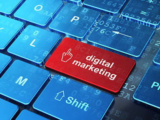 Image showing Mouse Cursor and Digital Marketing
