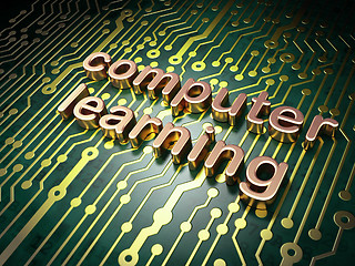 Image showing Education concept: Computer Learning on circuit board background