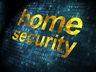 Image showing Safety concept: Home Security on digital background