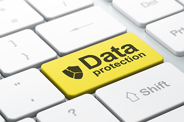 Image showing Protection concept: Broken Shield and Data Protection on compute