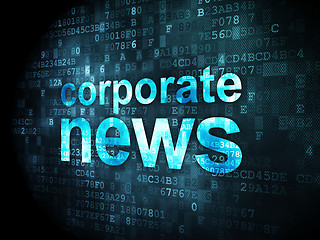 Image showing News concept: Corporate News on digital background