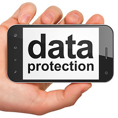 Image showing Protection concept: Data Protection on smartphone